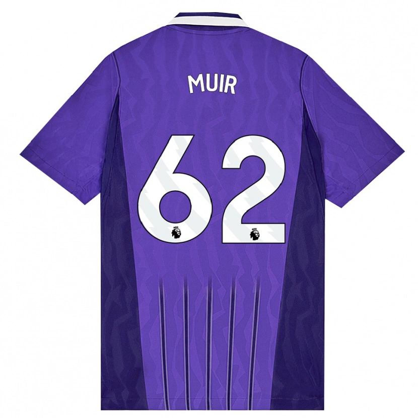 Danxen Niño Camiseta Marqes Muir #62 Púrpura Blanco Equipación Tercera 2026/27 La Camisa