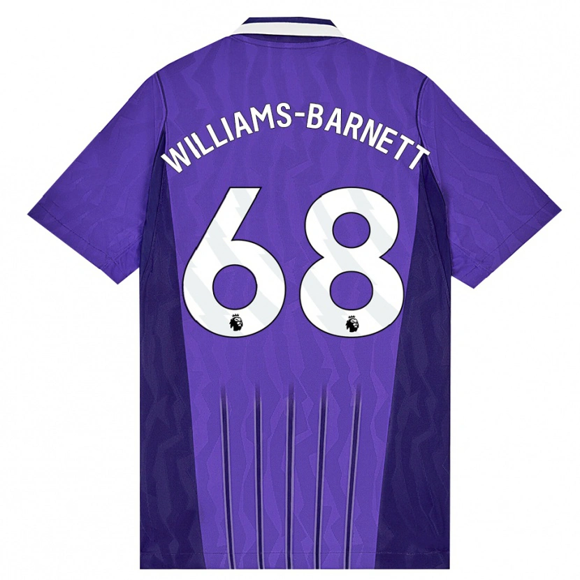 Danxen Niño Camiseta Luca Williams-Barnett #68 Púrpura Blanco Equipación Tercera 2026/27 La Camisa