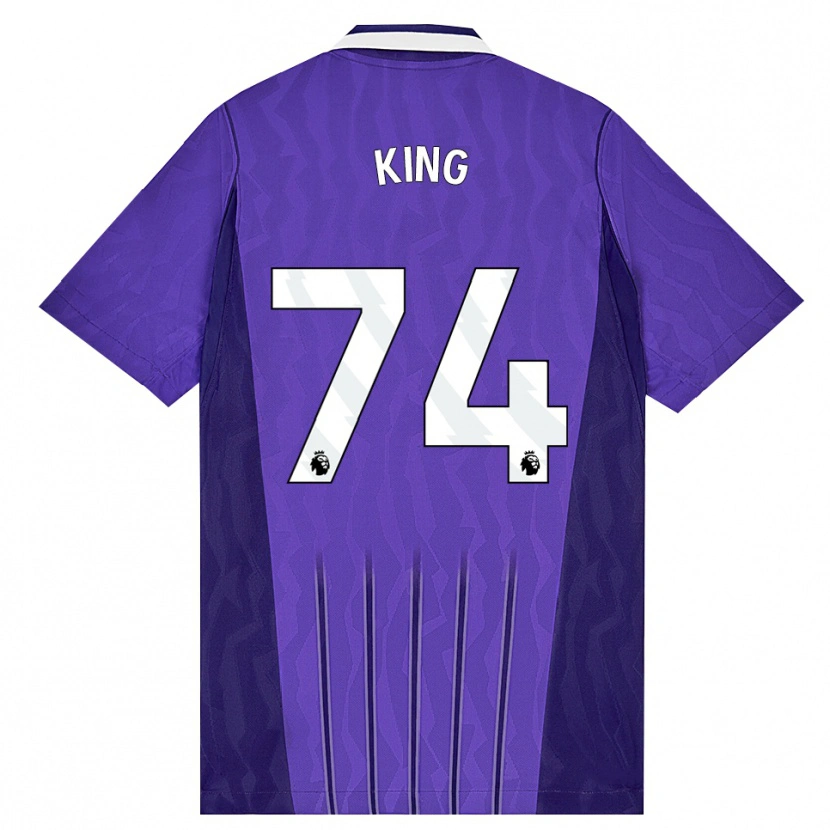 Danxen Niño Camiseta Maeson King #74 Púrpura Blanco Equipación Tercera 2026/27 La Camisa