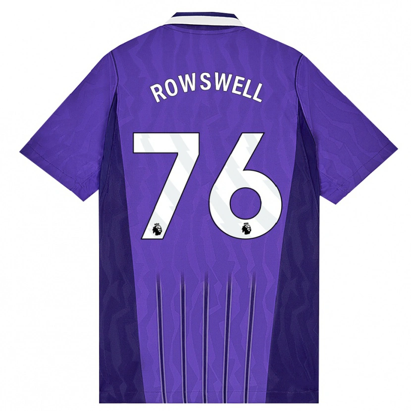 Danxen Niño Camiseta James Rowswell #76 Púrpura Blanco Equipación Tercera 2026/27 La Camisa
