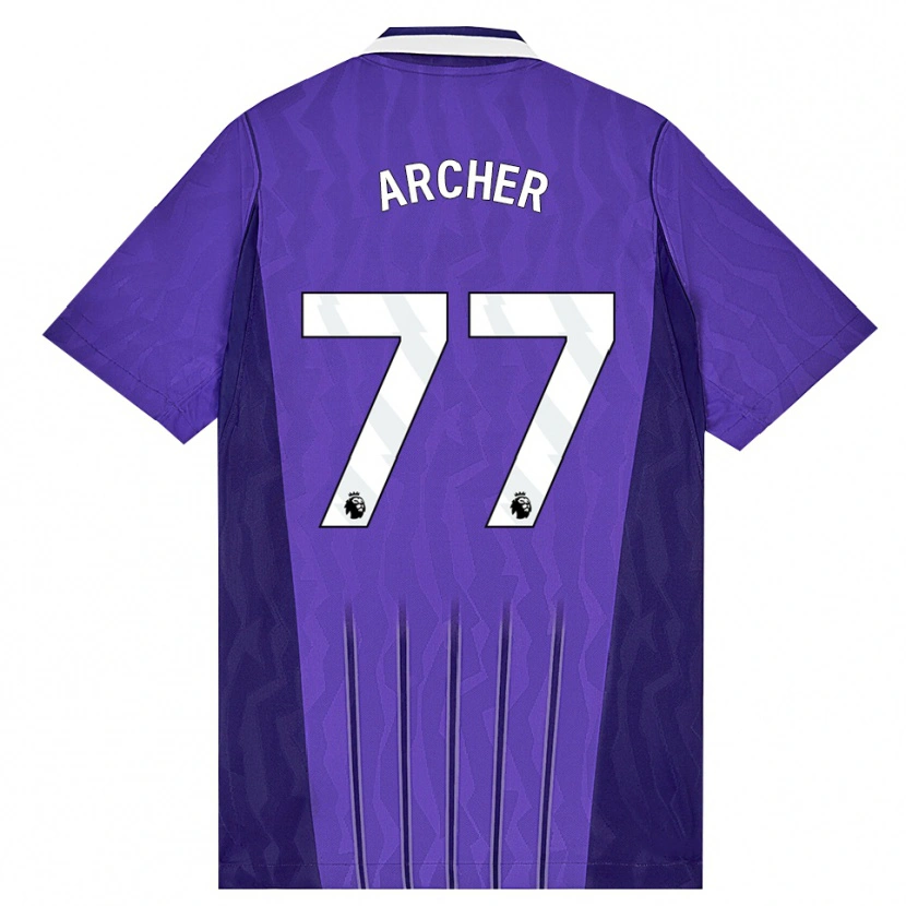 Danxen Niño Camiseta Samual Archer #77 Púrpura Blanco Equipación Tercera 2026/27 La Camisa