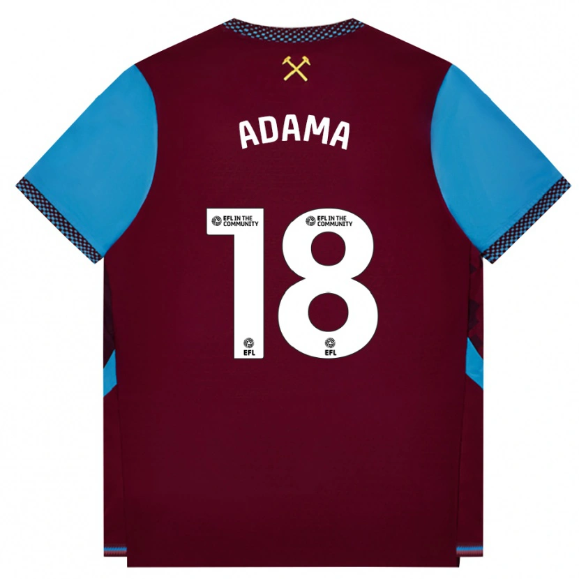 Danxen Niño Camiseta Adama Boiro #18 Borgoña Azulaciano 1ª Equipación 2026/27 La Camisa