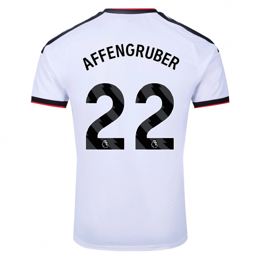 Danxen Niño Camiseta David Affengruber #22 Blanco Negro Rojo 1ª Equipación 2026/27 La Camisa