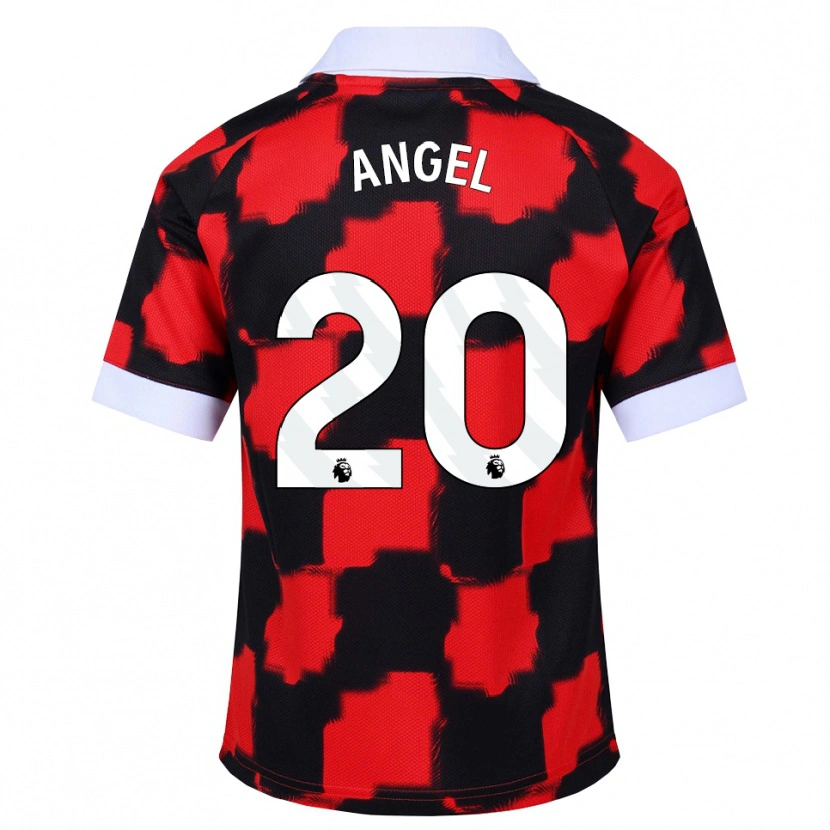 Danxen Niño Camiseta Manuel Ángel #20 Rojo Blanco Negro 2ª Equipación 2026/27 La Camisa