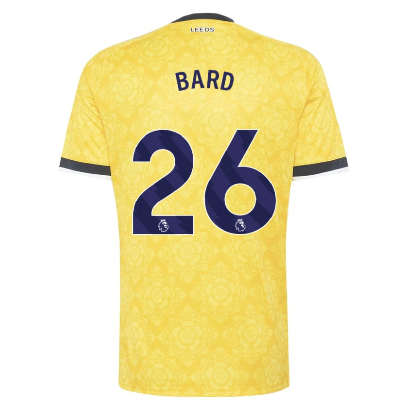 Danxen Niño Camiseta Melvin Bard #26 Amarillo Blanco Negro 2ª Equipación 2026/27 La Camisa