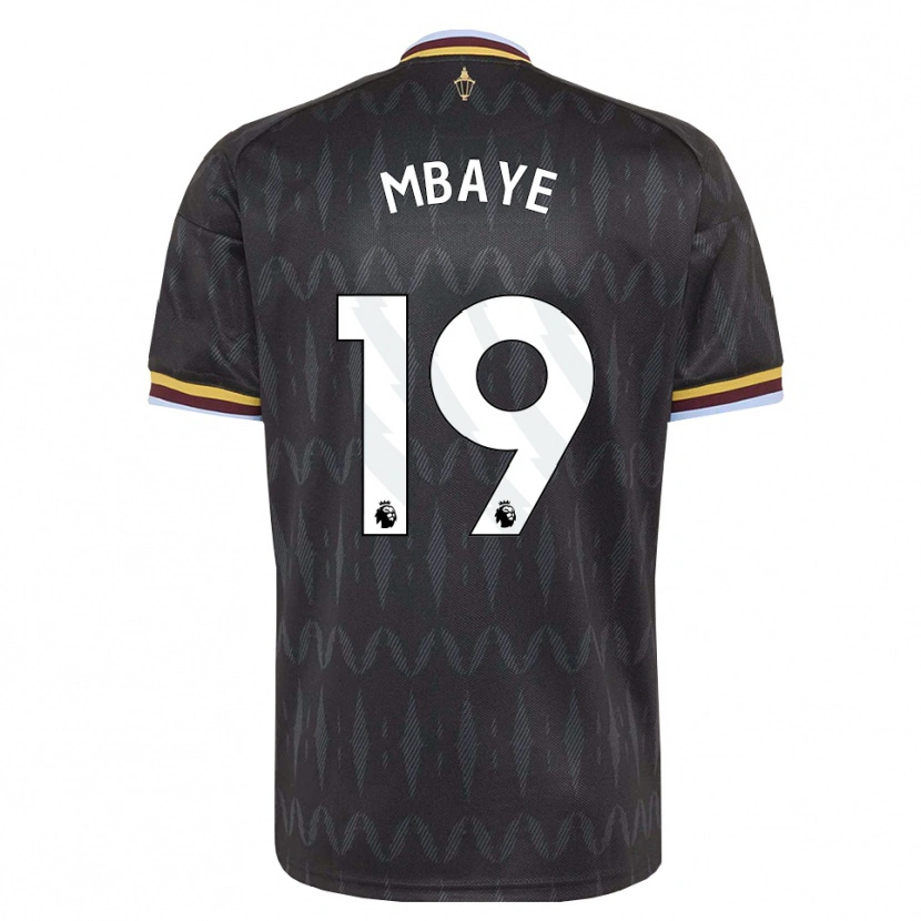 Danxen Niño Camiseta Ibrahim Mbaye #19 Azulaciano Negro Amarillo 2ª Equipación 2026/27 La Camisa