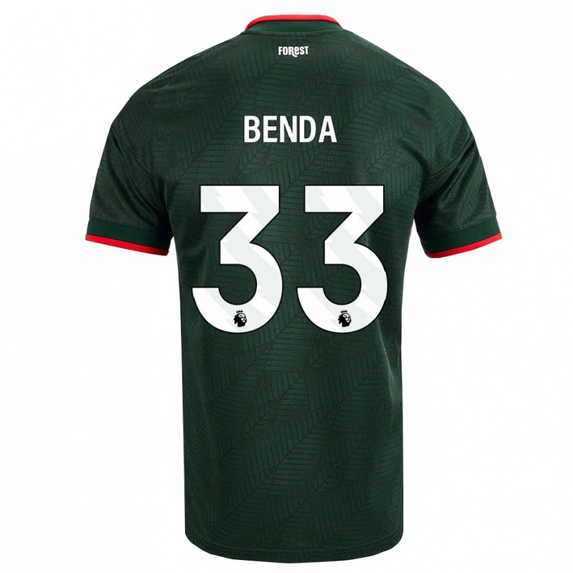 Danxen Niño Camiseta Steven Benda #33 Verdeoscuro Rojo 2ª Equipación 2026/27 La Camisa