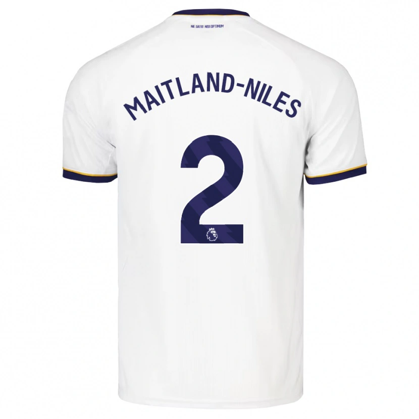 Danxen Hombre Camiseta Ainsley Maitland-Niles #2 Azulmedianoche Blanco Amarillo 2ª Equipación 2026/27 La Camisa