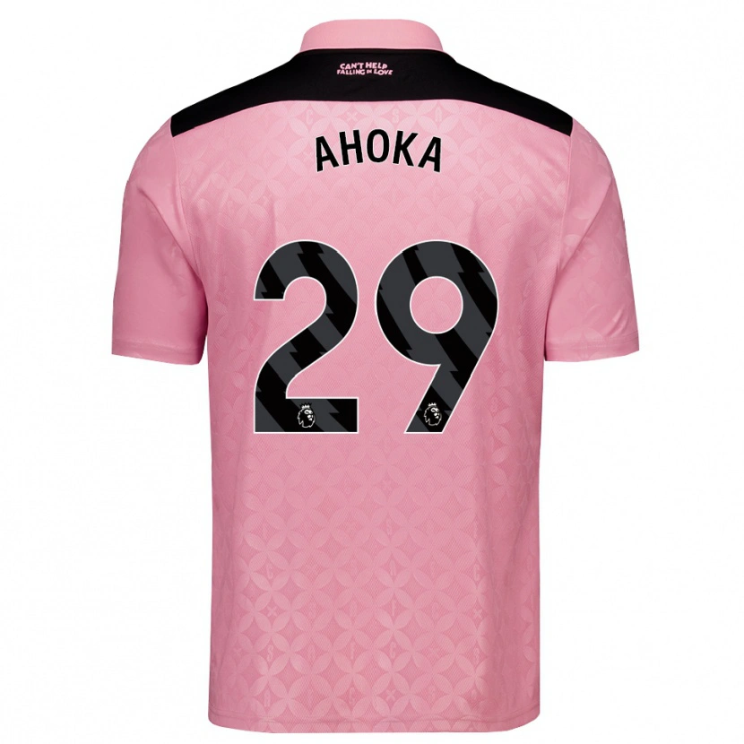 Danxen Hombre Camiseta Jules Ahoka #29 Rosaclaro Negro 2ª Equipación 2026/27 La Camisa