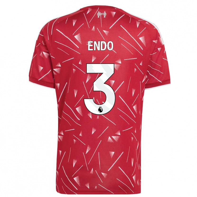 Danxen Hombre Camiseta Wataru Endo #3 Blanco Rojo 1ª Equipación 2026/27 La Camisa