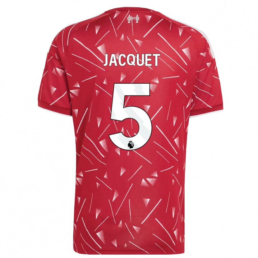 Danxen Hombre Camiseta Jérémy Jacquet #5 Blanco Rojo 1ª Equipación 2026/27 La Camisa