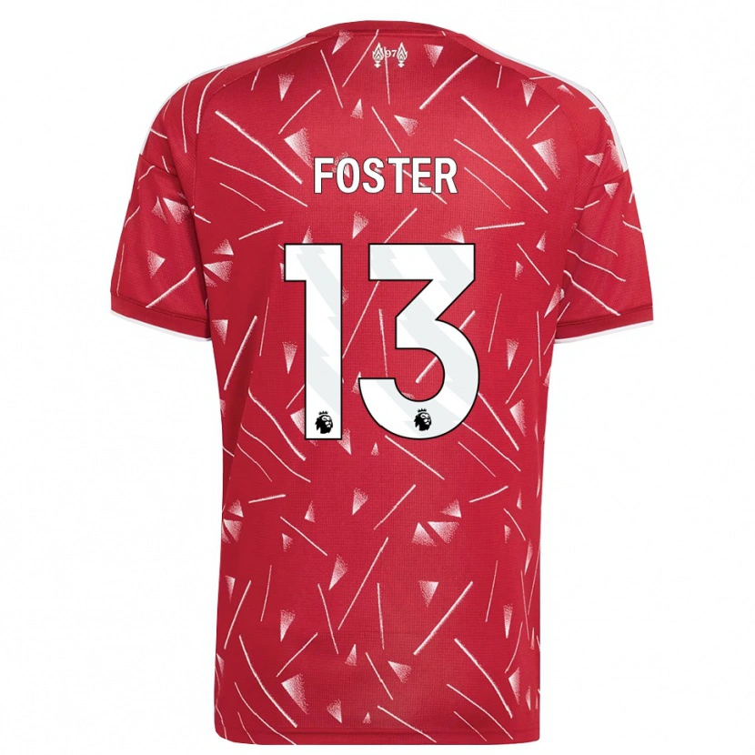 Danxen Hombre Camiseta Rylee Foster #13 Blanco Rojo 1ª Equipación 2026/27 La Camisa