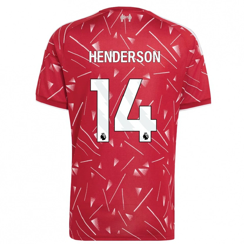 Danxen Hombre Camiseta Henderson #14 Blanco Rojo 1ª Equipación 2026/27 La Camisa