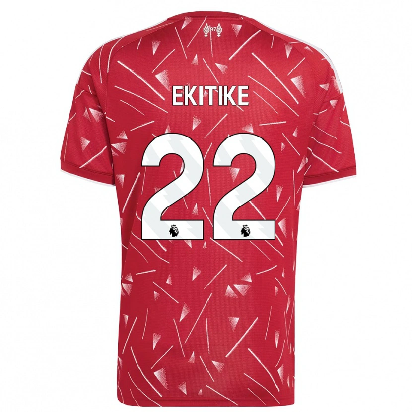 Danxen Hombre Camiseta Hugo Ekitiké #22 Blanco Rojo 1ª Equipación 2026/27 La Camisa