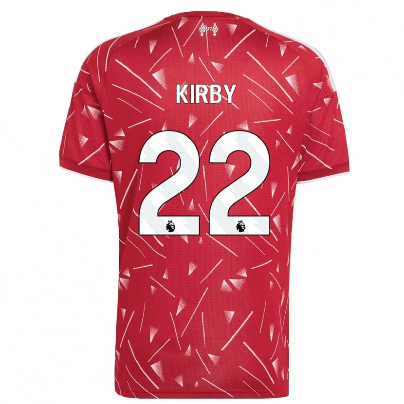 Danxen Hombre Camiseta Faye Kirby #22 Blanco Rojo 1ª Equipación 2026/27 La Camisa