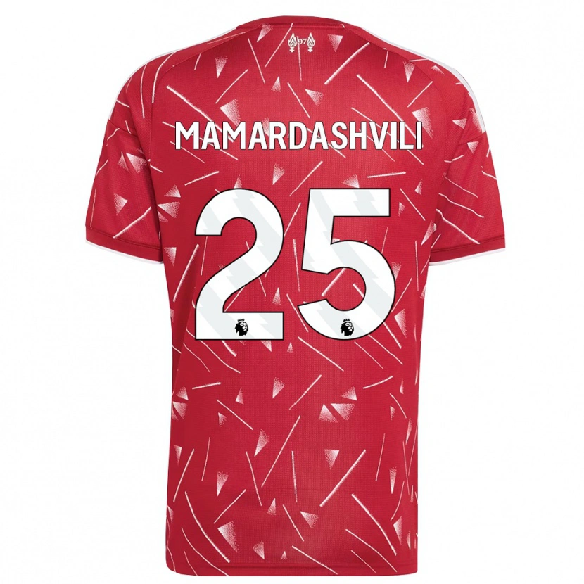 Danxen Hombre Camiseta Giorgi Mamardashvili #25 Blanco Rojo 1ª Equipación 2026/27 La Camisa