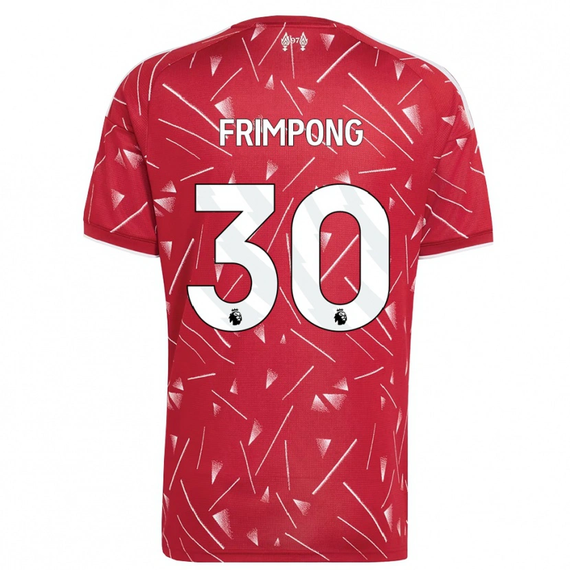 Danxen Hombre Camiseta Jeremie Frimpong #30 Blanco Rojo 1ª Equipación 2026/27 La Camisa