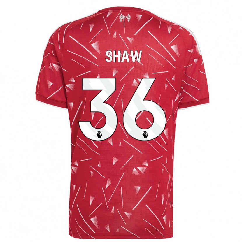 Danxen Hombre Camiseta Zara Shaw #36 Blanco Rojo 1ª Equipación 2026/27 La Camisa