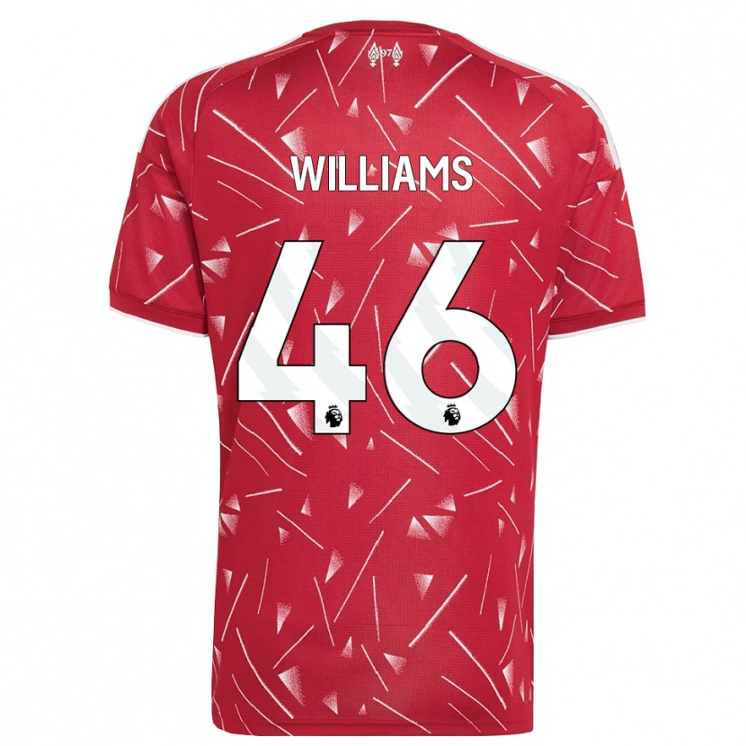 Danxen Hombre Camiseta Rhys Williams #46 Blanco Rojo 1ª Equipación 2026/27 La Camisa