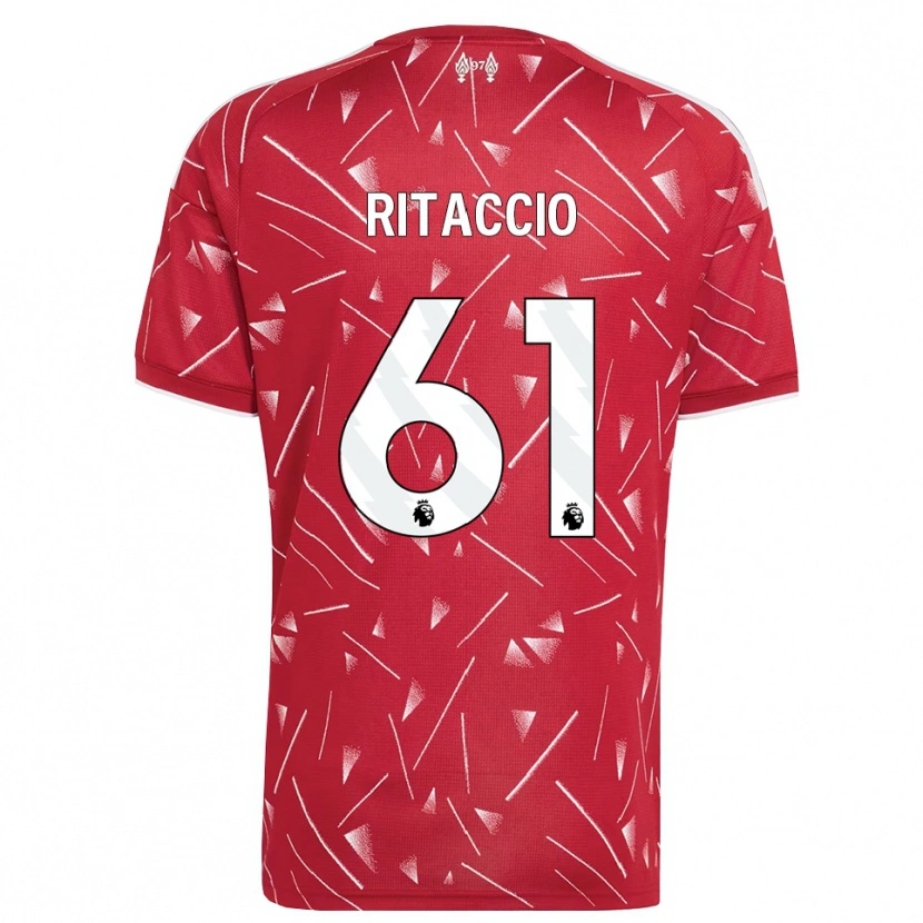 Danxen Hombre Camiseta Matteo Ritaccio #61 Blanco Rojo 1ª Equipación 2026/27 La Camisa