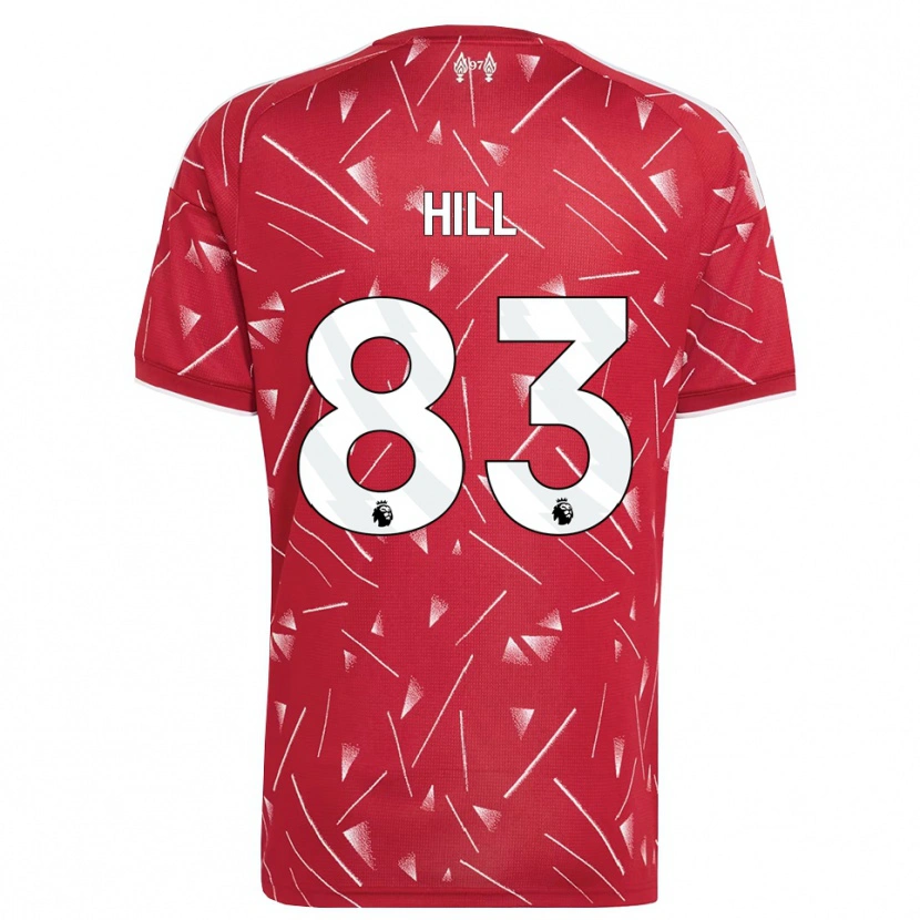 Danxen Hombre Camiseta Thomas Hill #83 Blanco Rojo 1ª Equipación 2026/27 La Camisa