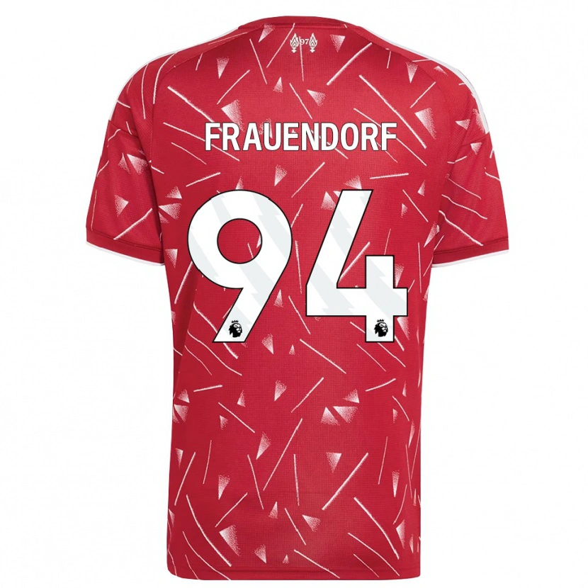 Danxen Hombre Camiseta Melkamu Frauendorf #94 Blanco Rojo 1ª Equipación 2026/27 La Camisa