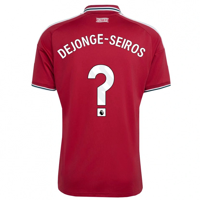 Danxen Hombre Camiseta Edson Dejonge-Seiros #0 Rojo Amarillo Blanco 1ª Equipación 2026/27 La Camisa