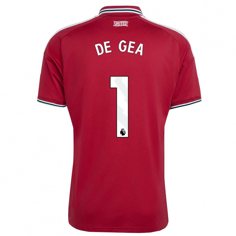 Danxen Hombre Camiseta David De Gea #1 Rojo Amarillo Blanco 1ª Equipación 2026/27 La Camisa