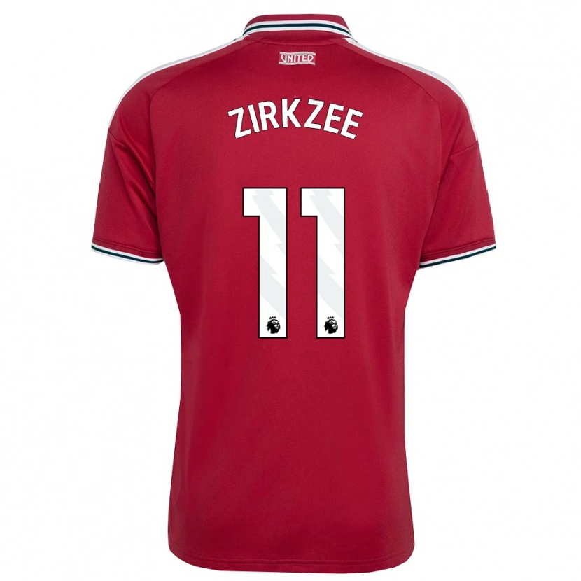 Danxen Hombre Camiseta Joshua Zirkzee #11 Rojo Amarillo Blanco 1ª Equipación 2026/27 La Camisa