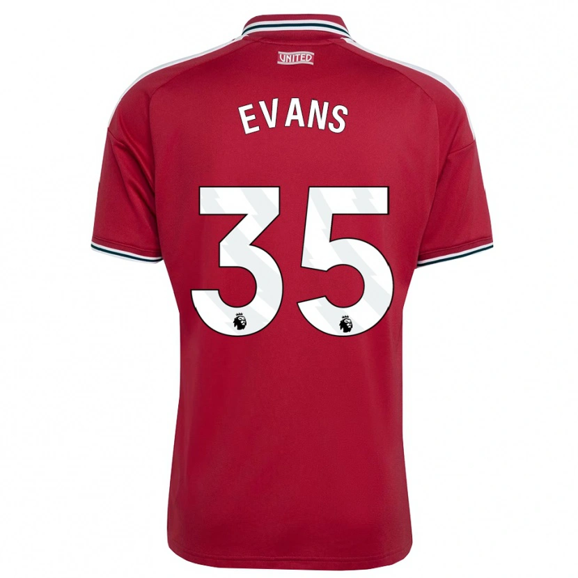 Danxen Hombre Camiseta Jonny Evans #35 Rojo Amarillo Blanco 1ª Equipación 2026/27 La Camisa
