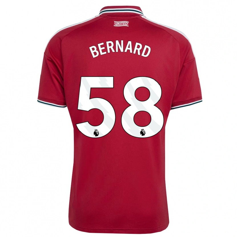 Danxen Hombre Camiseta Bernard #58 Rojo Amarillo Blanco 1ª Equipación 2026/27 La Camisa