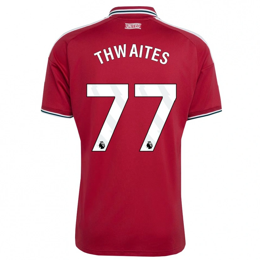 Danxen Hombre Camiseta Jim Thwaites #77 Rojo Amarillo Blanco 1ª Equipación 2026/27 La Camisa