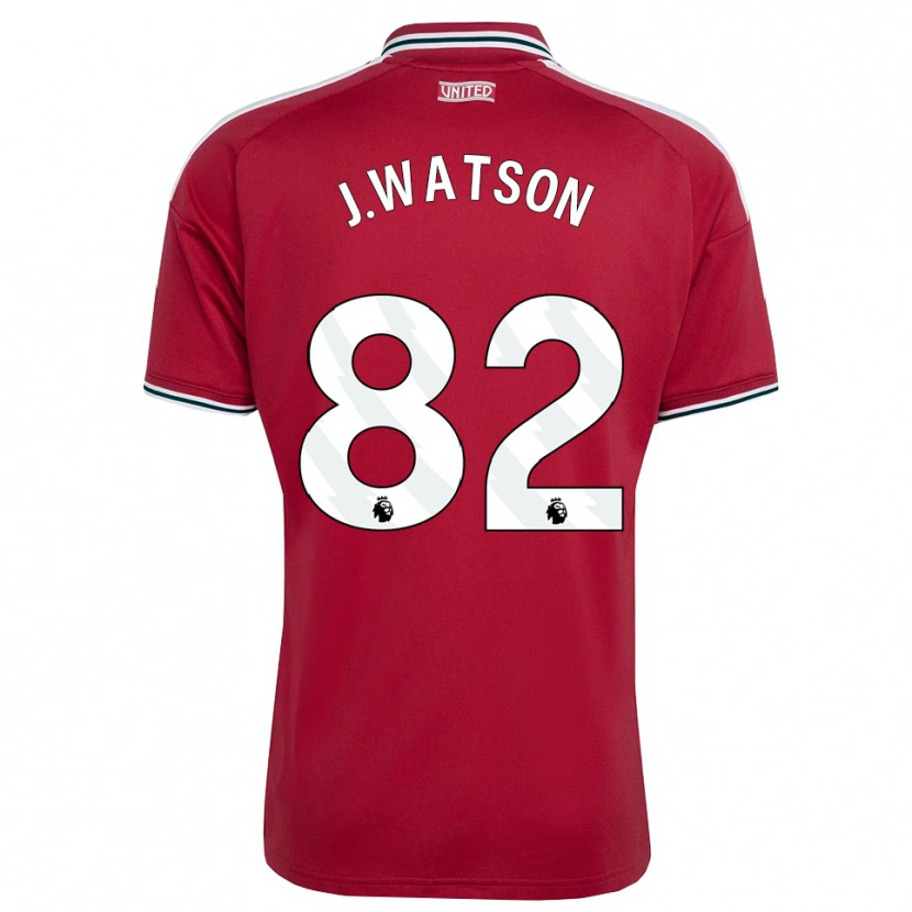 Danxen Hombre Camiseta Jacob Watson #82 Rojo Amarillo Blanco 1ª Equipación 2026/27 La Camisa
