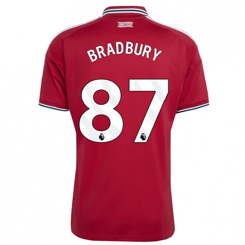 Danxen Hombre Camiseta Louie Bradbury #87 Rojo Amarillo Blanco 1ª Equipación 2026/27 La Camisa