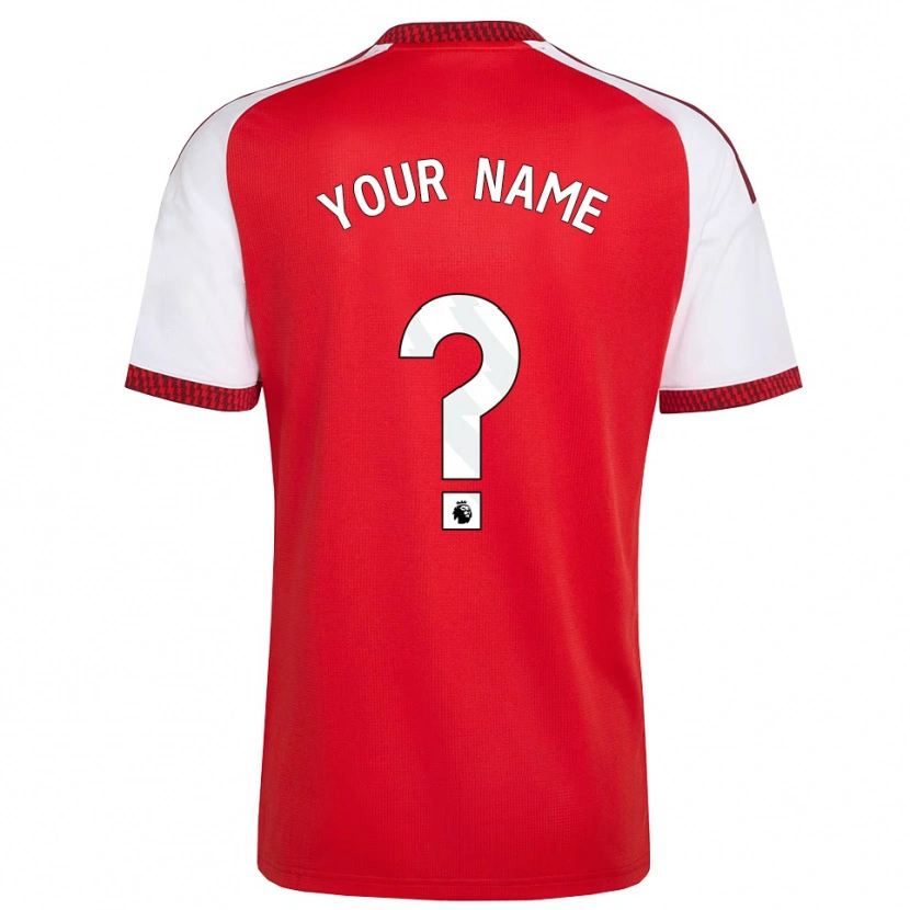 Danxen Hombre Camiseta Su Nombre #0 Rojo Blanco Negro 1ª Equipación 2026/27 La Camisa