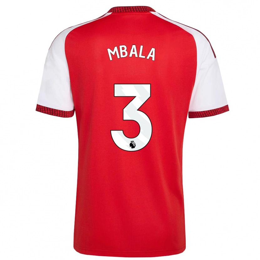 Danxen Hombre Camiseta Elyon Mbala #3 Rojo Blanco Negro 1ª Equipación 2026/27 La Camisa
