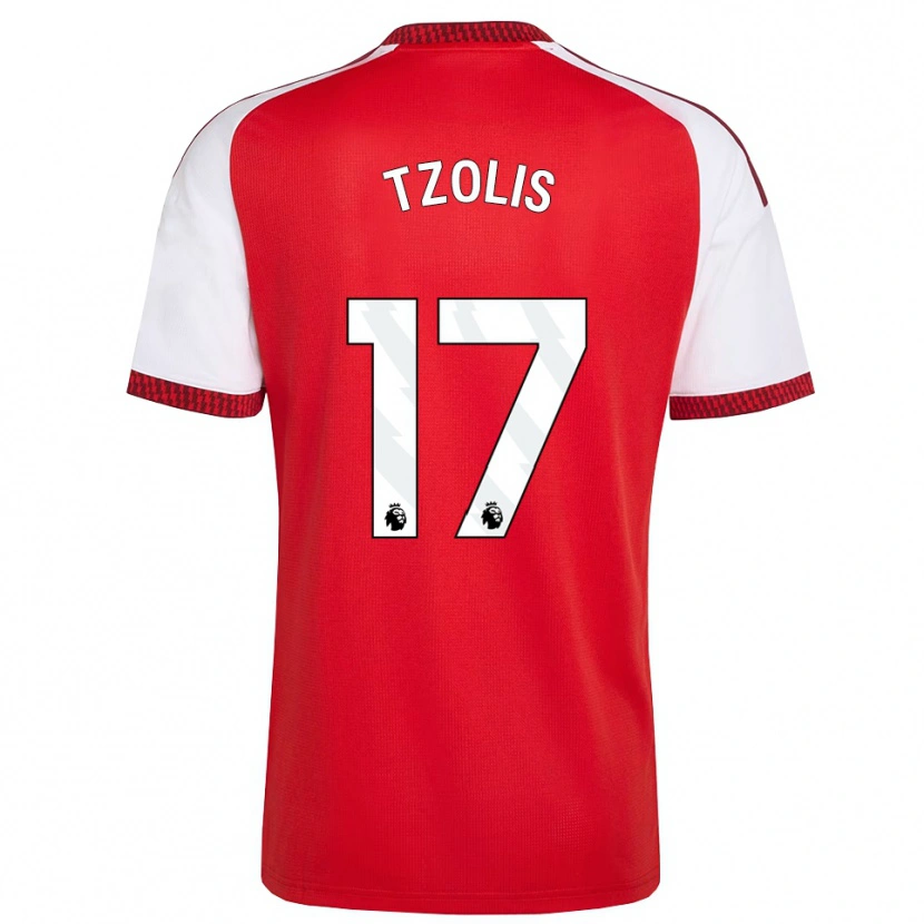 Danxen Hombre Camiseta Christos Tzolis #17 Rojo Blanco Negro 1ª Equipación 2026/27 La Camisa