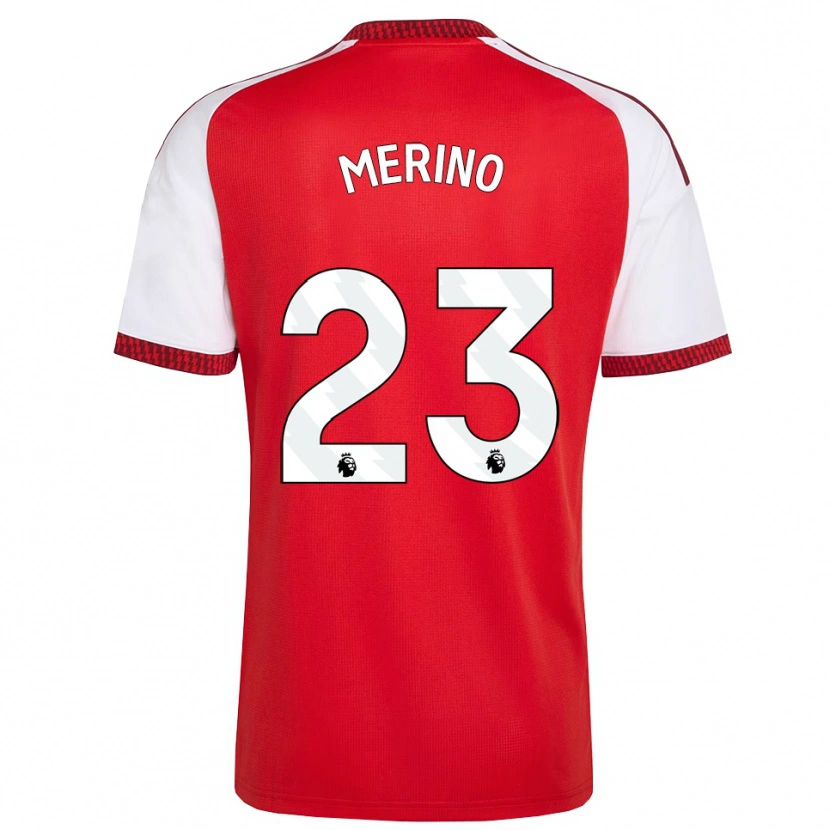Danxen Hombre Camiseta Mikel Merino #23 Rojo Blanco Negro 1ª Equipación 2026/27 La Camisa