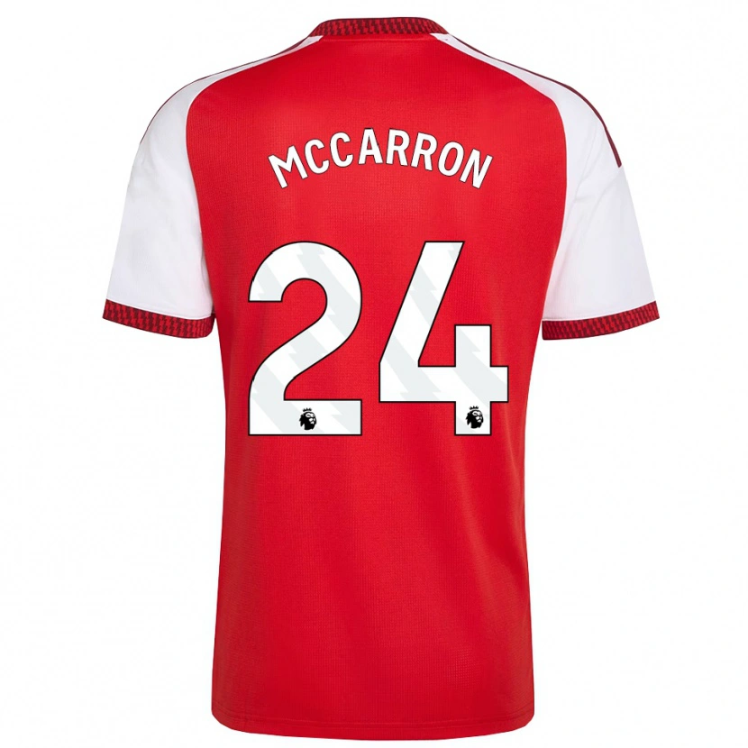 Danxen Hombre Camiseta Daniel Mccarron #24 Rojo Blanco Negro 1ª Equipación 2026/27 La Camisa