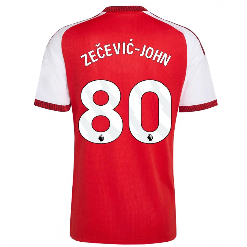 Danxen Hombre Camiseta Louis Zečević-John #80 Rojo Blanco Negro 1ª Equipación 2026/27 La Camisa