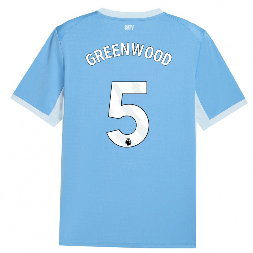 Danxen Hombre Camiseta Alex Greenwood #5 Azulcieloclaro Blanco 1ª Equipación 2026/27 La Camisa