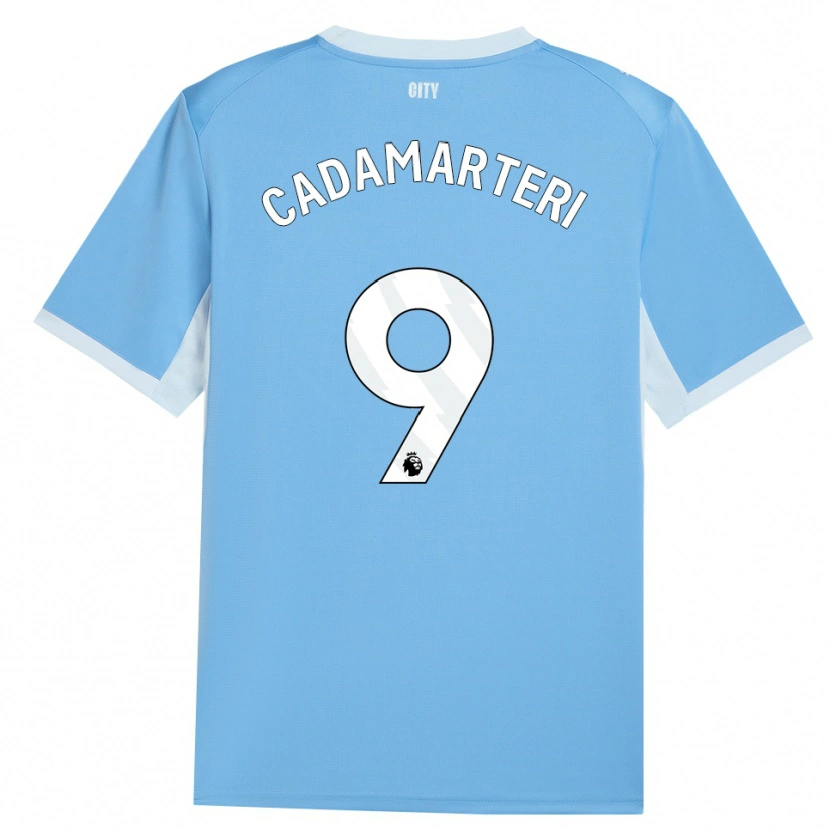 Danxen Hombre Camiseta Caelan Cadamarteri #9 Azulcieloclaro Blanco 1ª Equipación 2026/27 La Camisa