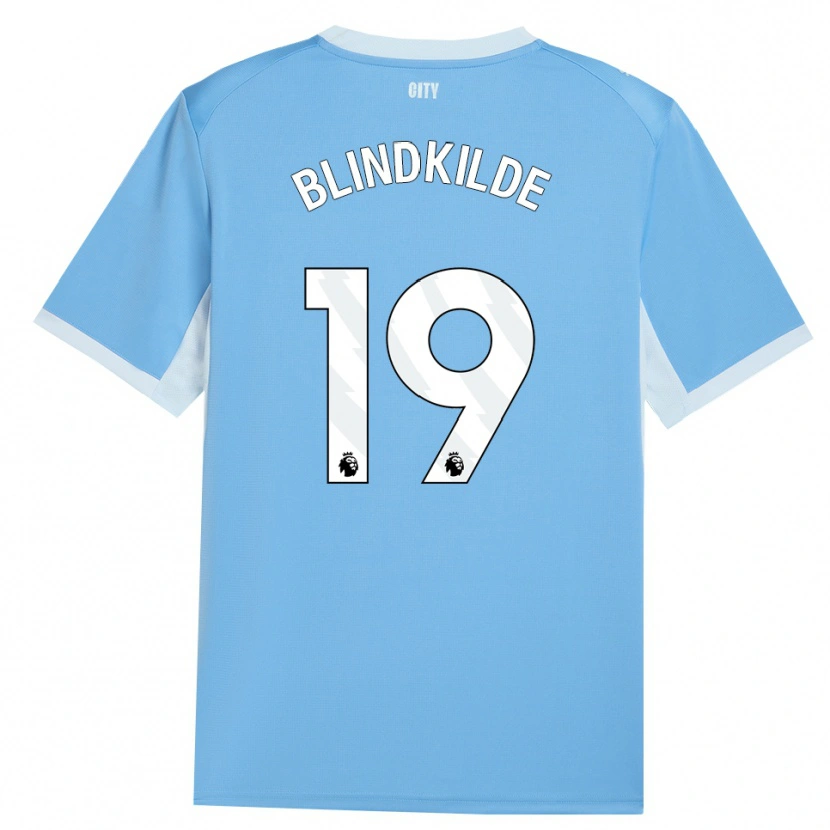 Danxen Hombre Camiseta Laura Blindkilde Brown #19 Azulcieloclaro Blanco 1ª Equipación 2026/27 La Camisa