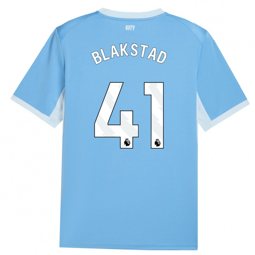 Danxen Hombre Camiseta Julie Blakstad #41 Azulcieloclaro Blanco 1ª Equipación 2026/27 La Camisa