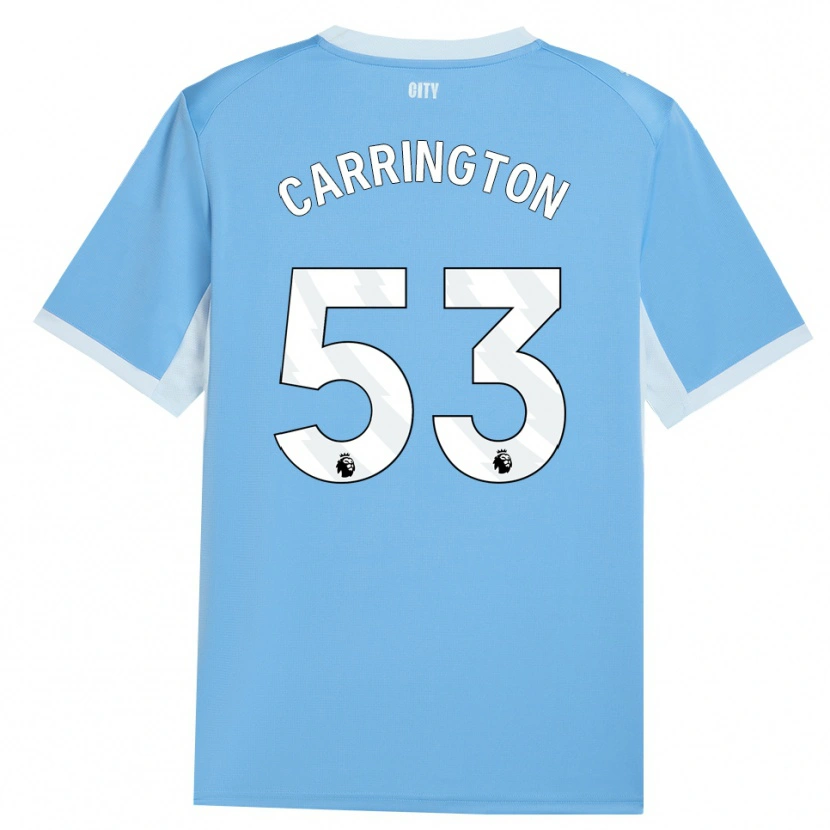 Danxen Hombre Camiseta Ezra Carrington #53 Azulcieloclaro Blanco 1ª Equipación 2026/27 La Camisa