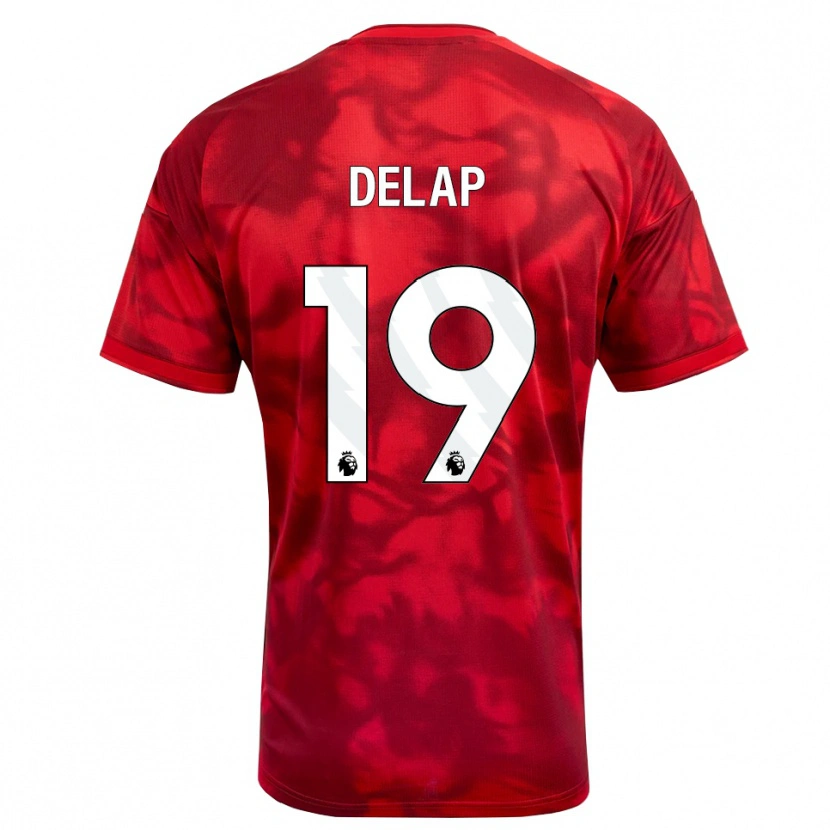 Danxen Hombre Camiseta Liam Delap #19 Carmesí Blanco 1ª Equipación 2026/27 La Camisa