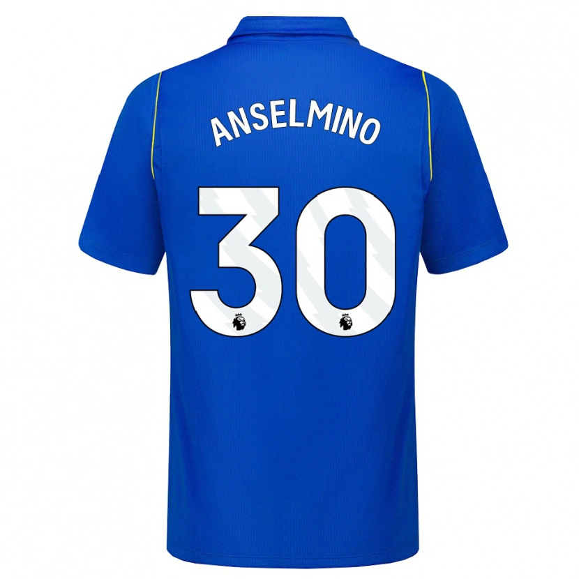 Danxen Hombre Camiseta Aarón Anselmino #30 Azul Amarillo 1ª Equipación 2026/27 La Camisa
