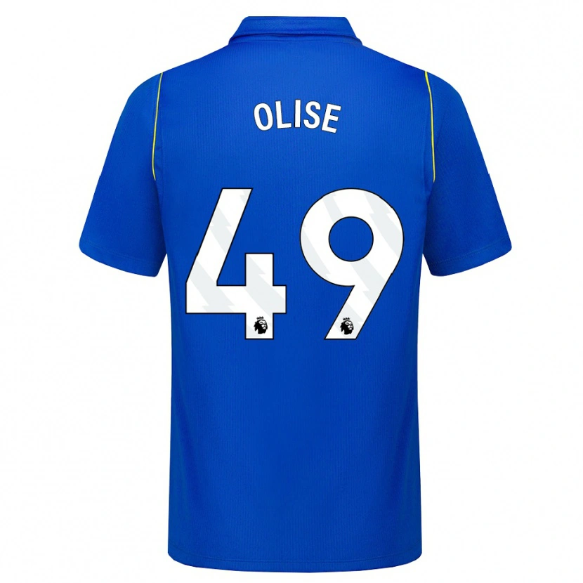 Danxen Hombre Camiseta Richard Olise #49 Azul Amarillo 1ª Equipación 2026/27 La Camisa
