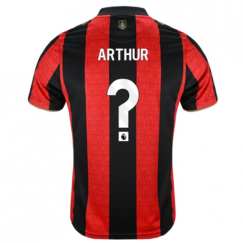 Danxen Hombre Camiseta Kelvin Arthur #0 Goldenrod Rojo Negro 1ª Equipación 2026/27 La Camisa