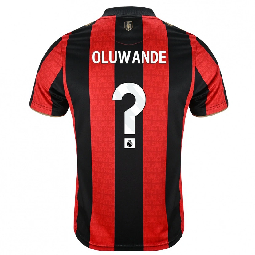 Danxen Hombre Camiseta Adrian Oluwande #0 Goldenrod Rojo Negro 1ª Equipación 2026/27 La Camisa